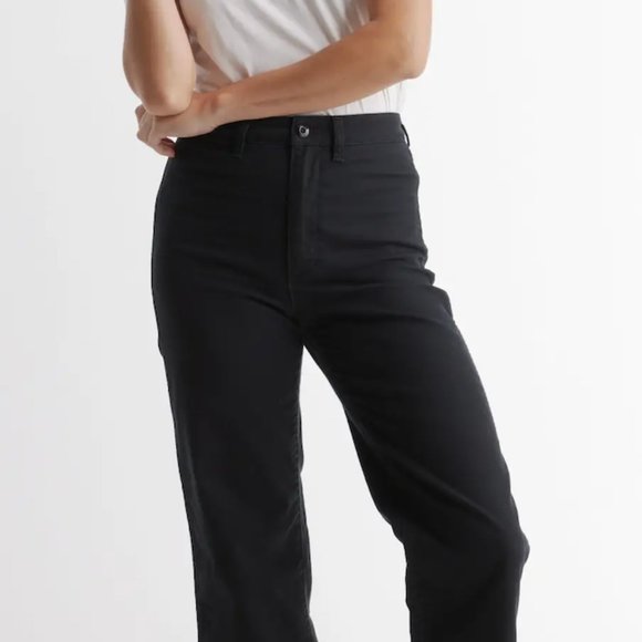 Quince BNWT Stretch Cotton Twill Wide-Leg Crop Pant Size 31 - Picture 3 of 4